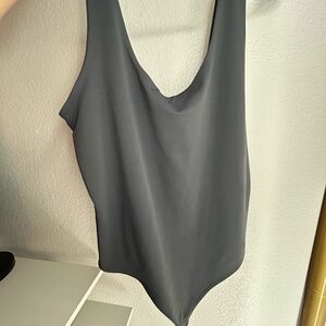 Express Body Con Charcoal Bodysuit
